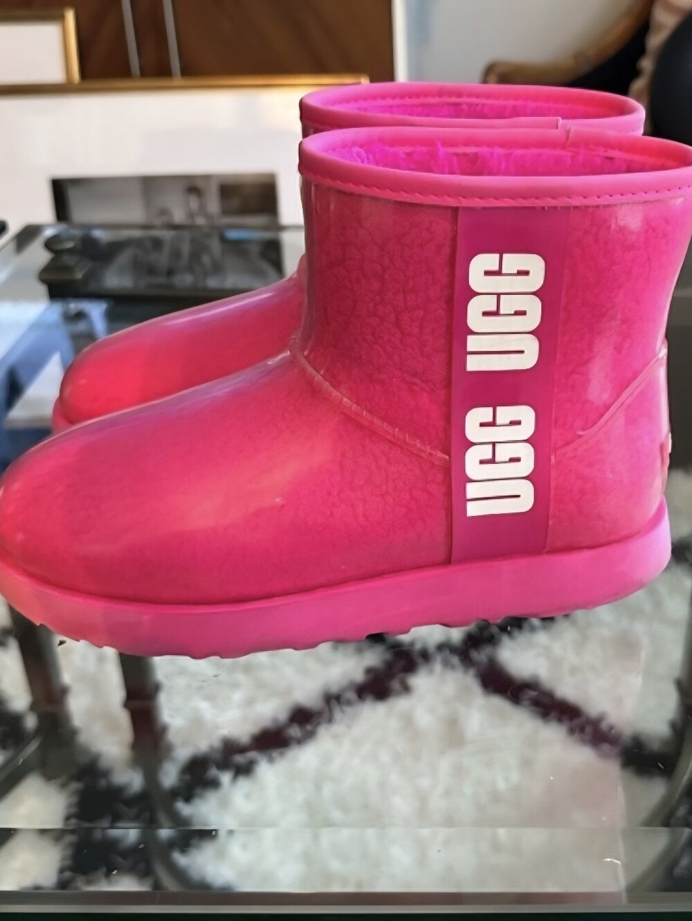 UGG Classic Mini Waterproof Boot in Hot Pink